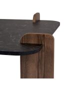 Marais lotus/walnoot salontafel - 117x35x117 cm