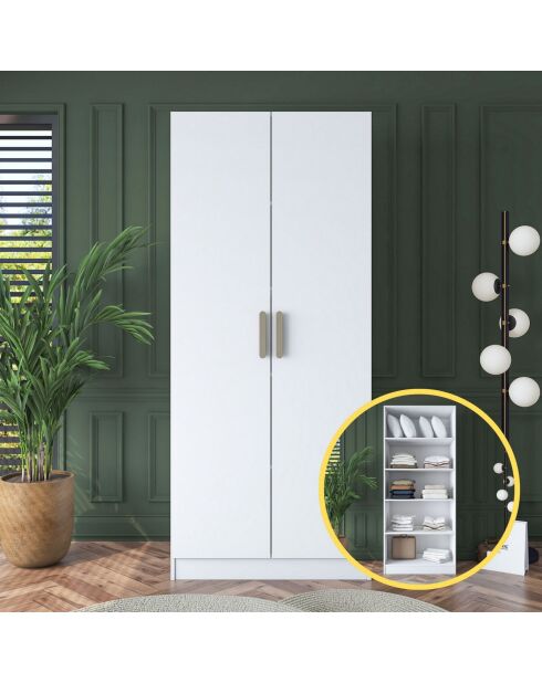 Armario BA160 - 4525 blanco - 90 x 210 x 57,5 cm