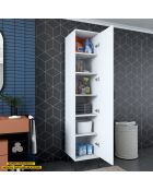 Armoire multifonctionnelle JE252 - 4734 blanc - 40x204,2x45 cm