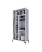 Armoire de toilette KC103 - 4679 blanc - 90 x 198,6 x 45 cm