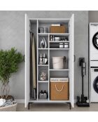 Armoire de toilette KC103 - 4679 blanc - 90 x 198,6 x 45 cm