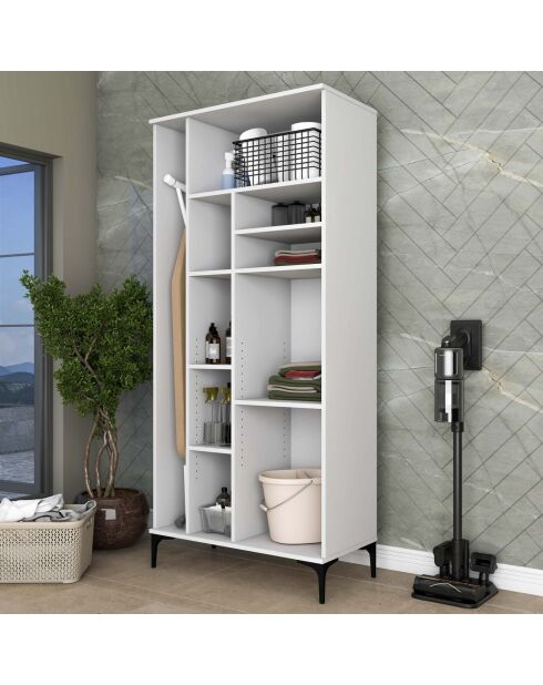 Armoire de toilette KC103 - 4679 blanc - 90 x 198,6 x 45 cm