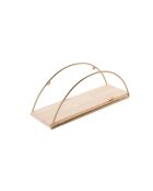 Étagère murale Dekoratif Duvar Rafı 2 doré/marron - 41x17x16 cm