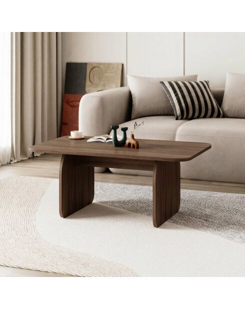 Pietra Milan salontafel in notenhout - 100x42x60 cm