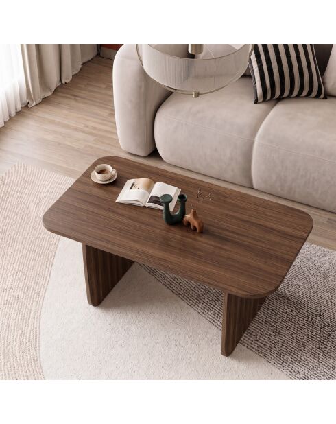 Pietra Milan salontafel in notenhout - 100x42x60 cm