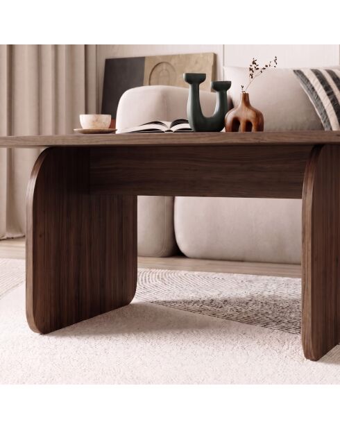 Pietra Milan salontafel in notenhout - 100x42x60 cm