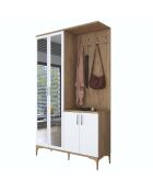 Stand de hall EA147 - 4486 noyer/blanc - 120 x 198,6 x 37,5 cm