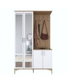 Stand de hall EA147 - 4486 noyer/blanc - 120 x 198,6 x 37,5 cm