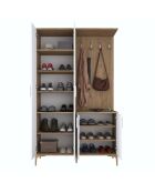 Stand de hall EA147 - 4486 noyer/blanc - 120 x 198,6 x 37,5 cm