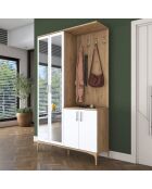 Stand de hall EA147 - 4486 noyer/blanc - 120 x 198,6 x 37,5 cm