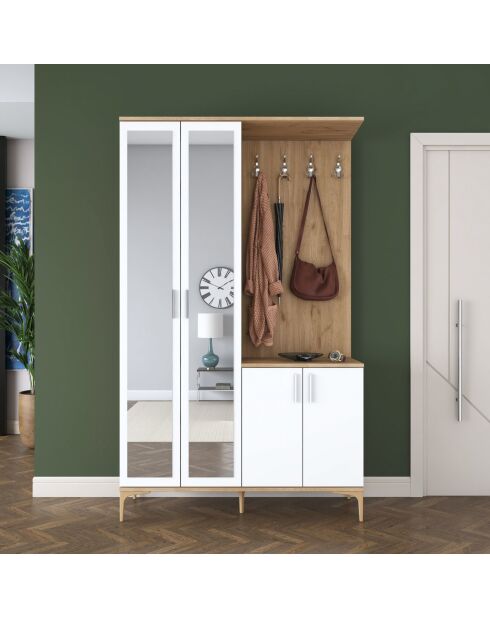 Stand de hall EA147 - 4486 noyer/blanc - 120 x 198,6 x 37,5 cm