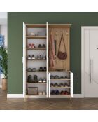 Stand de hall EA147 - 4486 noyer/blanc - 120 x 198,6 x 37,5 cm