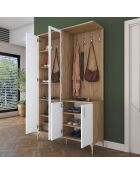 Stand de hall EA147 - 4486 noyer/blanc - 120 x 198,6 x 37,5 cm