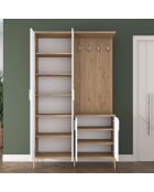 Stand de hall EA147 - 4486 noyer/blanc - 120 x 198,6 x 37,5 cm