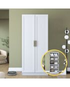 Armadio BA202 - 4593 bianco - 90 x 210 x 57,5 cm