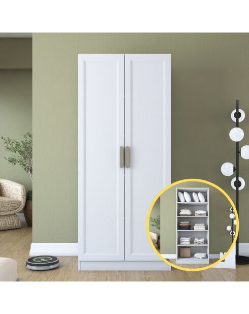 Armadio BA202 - 4593 bianco - 90 x 210 x 57,5 cm