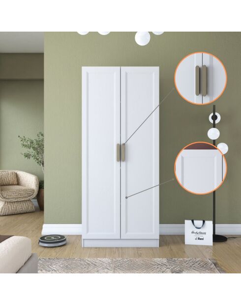 Armadio BA202 - 4593 bianco - 90 x 210 x 57,5 cm