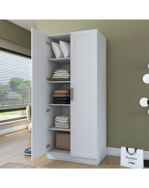 Armadio BA202 - 4593 bianco - 90 x 210 x 57,5 cm