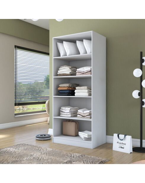 Armadio BA202 - 4593 bianco - 90 x 210 x 57,5 cm