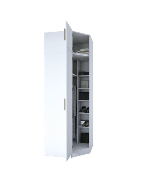 Armadio BA213 - 4689 bianco - 91 x 255 x 57,5 cm