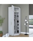 Armadio BA213 - 4689 bianco - 91 x 255 x 57,5 cm