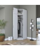 Armadio BA213 - 4689 bianco - 91 x 255 x 57,5 cm