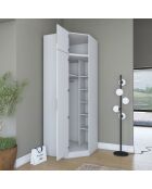 Armadio BA213 - 4689 bianco - 91 x 255 x 57,5 cm