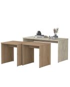 Salontafelset AB114 - 4729 travertijn - 90x44,8x40 cm/41,4x42x38 cm