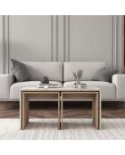 Salontafelset AB114 - 4729 travertijn - 90x44,8x40 cm/41,4x42x38 cm