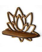 Étagère murale Raf264 noyer - 33x26x10 cm