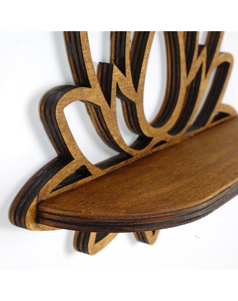 Étagère murale Raf264 noyer - 33x26x10 cm