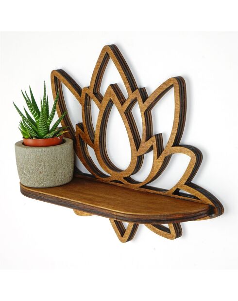 Étagère murale Raf264 noyer - 33x26x10 cm