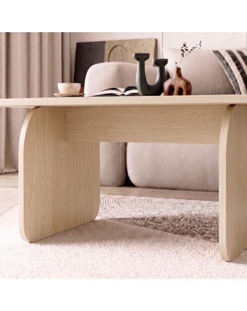 Pietra salontafel Compass eikenhout - 100x42x60 cm