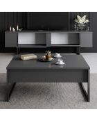 Set de muebles de salón Luxe Set antracita y negro - 180x30x47 cm/90x39x40 cm