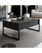 Set de muebles de salón Luxe Set antracita y negro - 180x30x47 cm/90x39x40 cm