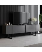 Set de muebles de salón Luxe Set antracita y negro - 180x30x47 cm/90x39x40 cm
