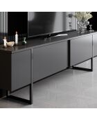 Set de muebles de salón Luxe Set antracita y negro - 180x30x47 cm/90x39x40 cm