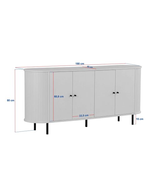 Nobele console van saffiereikenhout - 180x80x40 cm