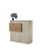 Mesa de recepción MA105 - 4745 travertin/nogal - 110x110x40 cm