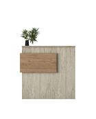 Mesa de recepción MA105 - 4745 travertin/nogal - 110x110x40 cm