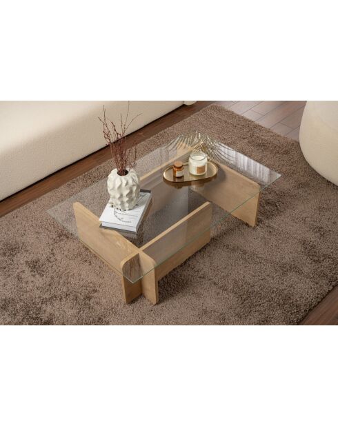 Eikenhouten salontafel Flavio - 105x30x65 cm