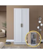 Armadio BA201 - 4592 bianco - 90 x 210 x 57,5 cm