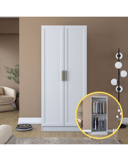 Armadio BA201 - 4592 bianco - 90 x 210 x 57,5 cm