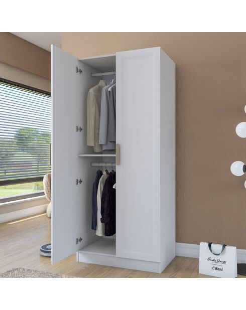 Armadio BA201 - 4592 bianco - 90 x 210 x 57,5 cm