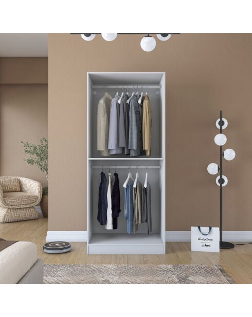 Armadio BA201 - 4592 bianco - 90 x 210 x 57,5 cm