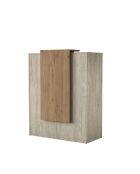 Table de réception MA104 - 4748 travertin/noyer - 90x110x40 cm