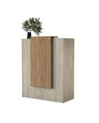 Table de réception MA104 - 4748 travertin/noyer - 90x110x40 cm