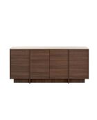 Console in travertijn/Milan notenhout in Varen - 180x82x45 cm