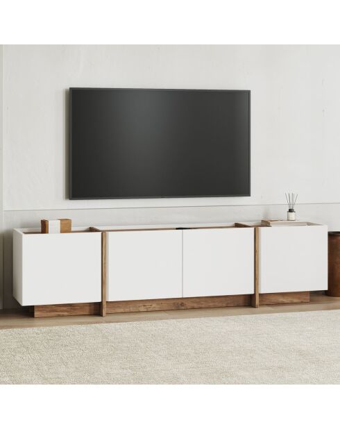 Lowen Fernsehtisch aus weißer Kiefer/Atlantikkiefer - 180x46x35 cm
