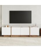 Lowen Fernsehtisch aus weißer Kiefer/Atlantikkiefer - 180x46x35 cm
